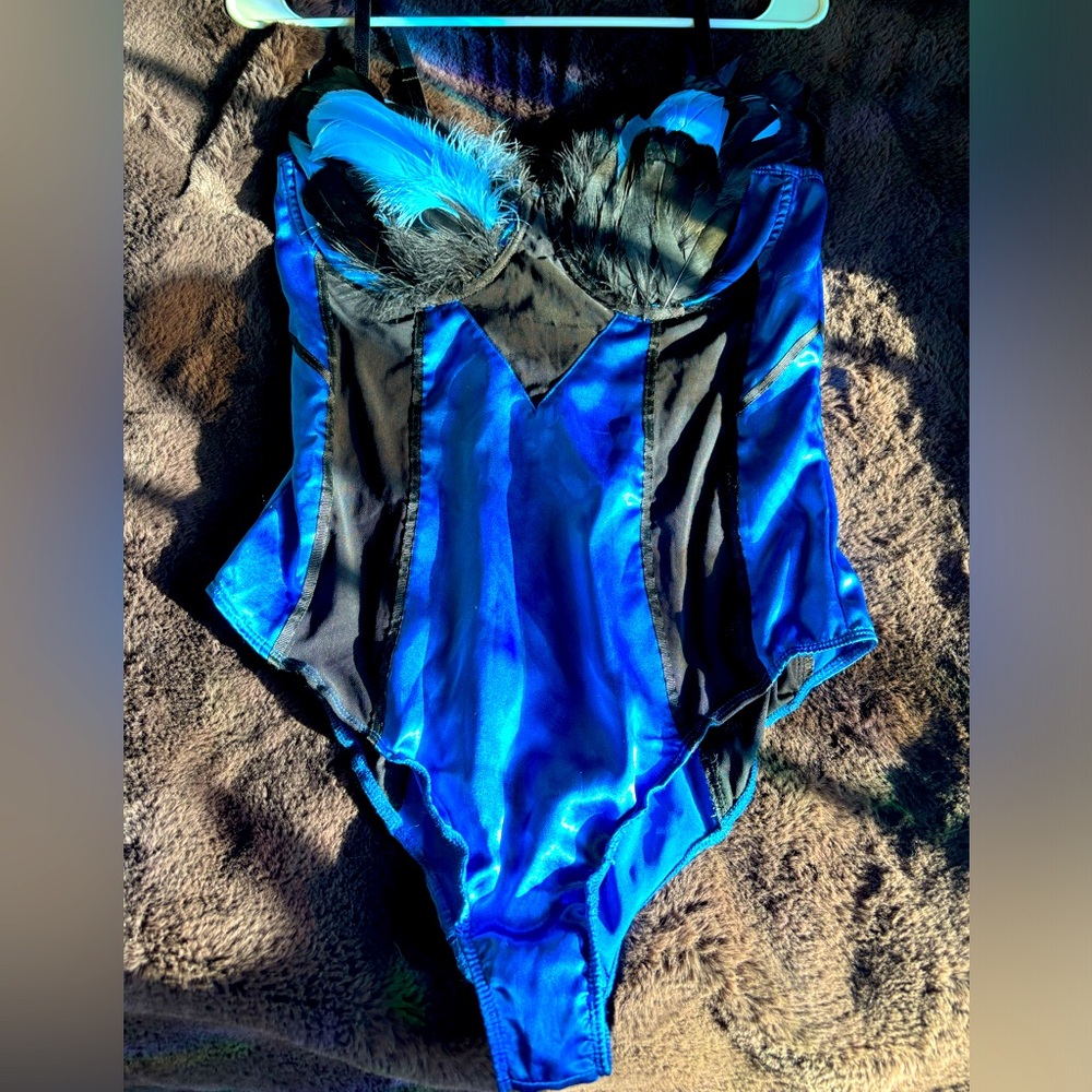 Butterfly Bodysuit with Feathers & skirt